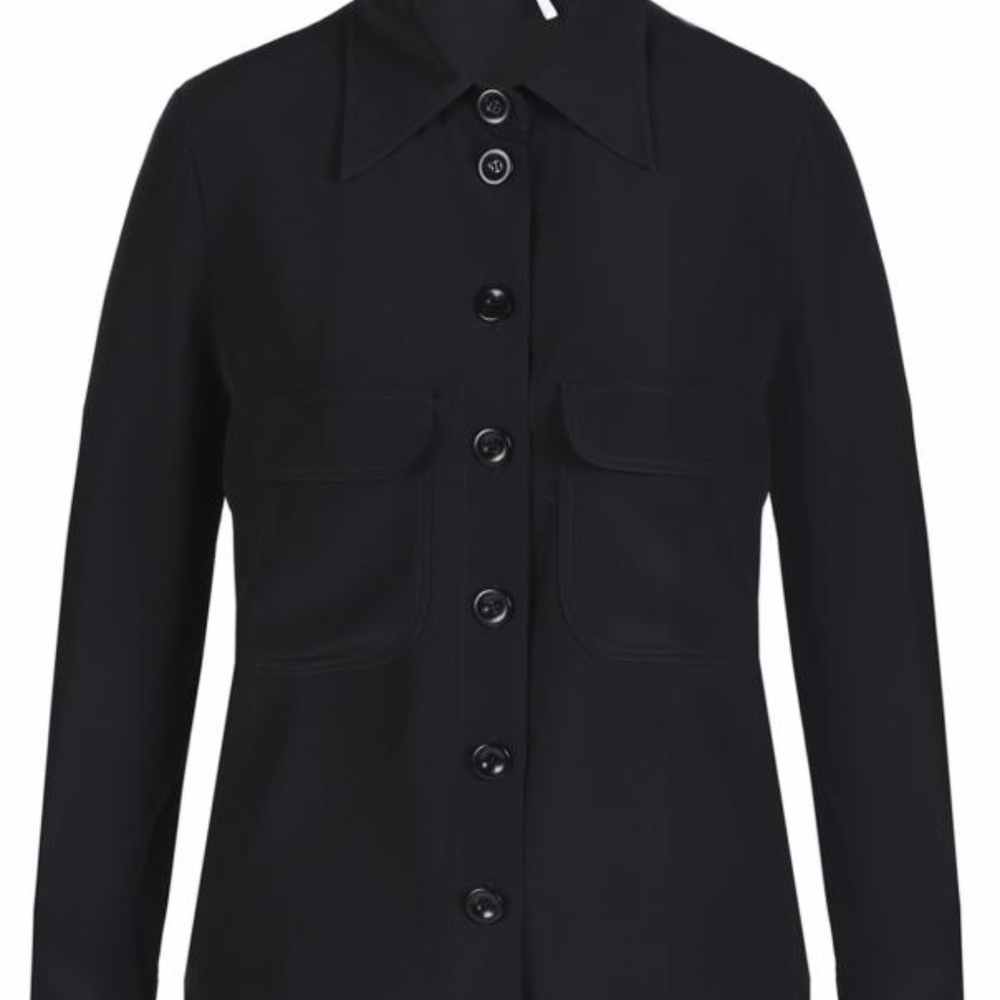 Chloe Black Button Down Sheer Blouse - image 3